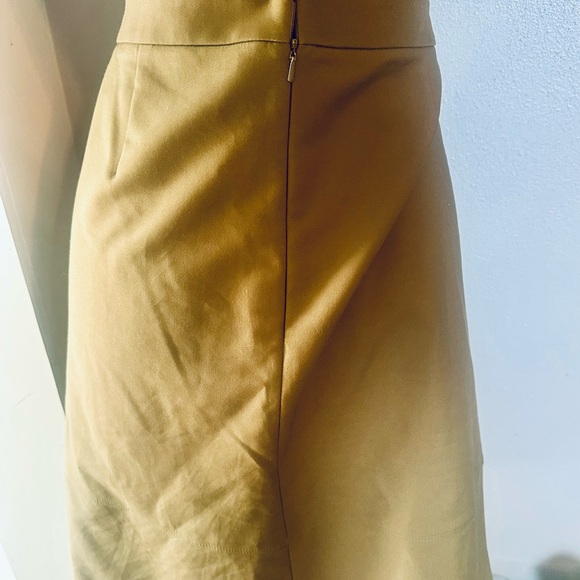Halogen Tan Khaki Cotton Blend Wrap Front‎ Pencil Skirt Size 14 HA358356 - Picture 2 of 5